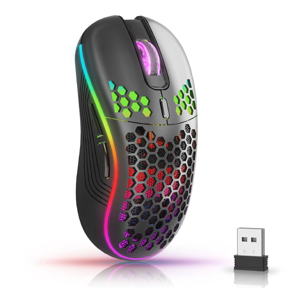 2.4G Wireless Mouse with RGB Gaming Mouse