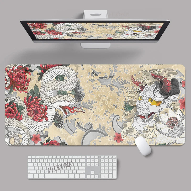 Dragon Element Mouse Pads Oriental Legend Gaming Mousepads XXXL Mat